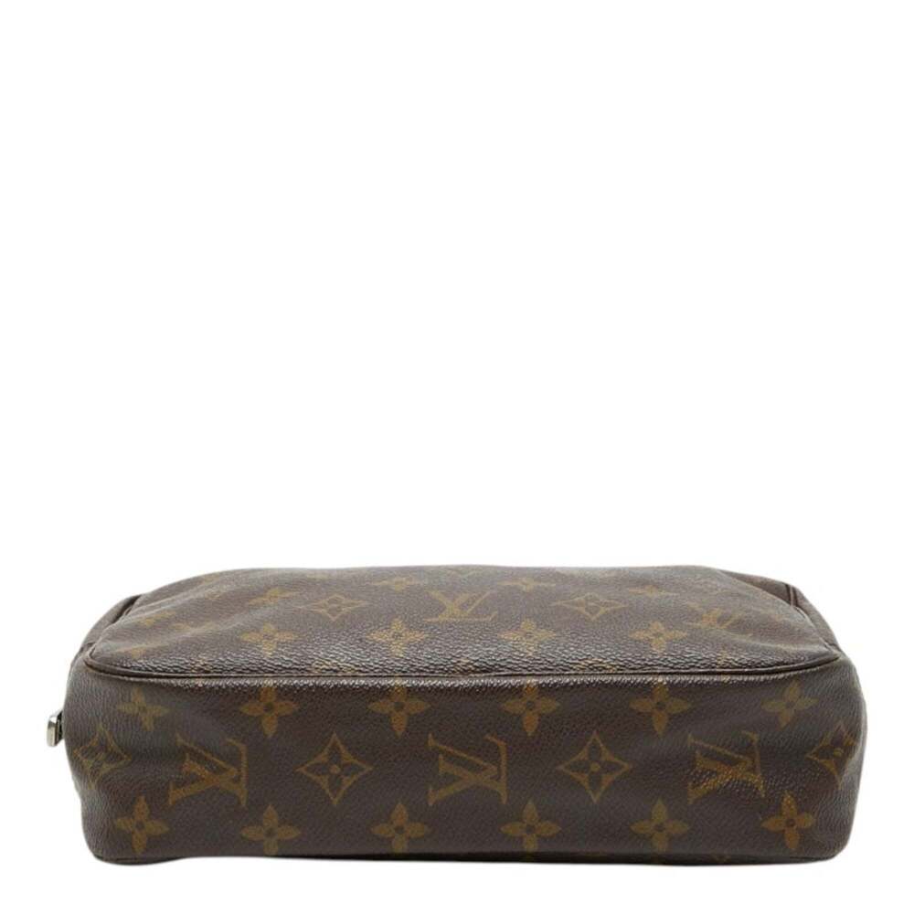 LOUIS VUITTON Authentic Brown Monogram Leather Clutch Bag - Picture 3 of 9